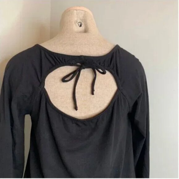 ALO Cool fit Women's Black Keyhole Open Back Top Drop Cinch Waist Size Small - Picture 5 of 8